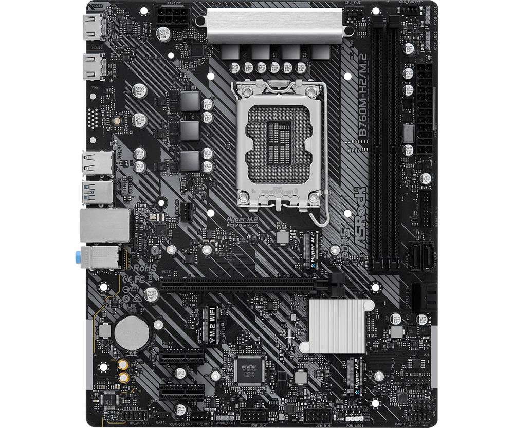 ASROCK B760M-H2/M.2 Micro-ATX Mātesplate DDR5