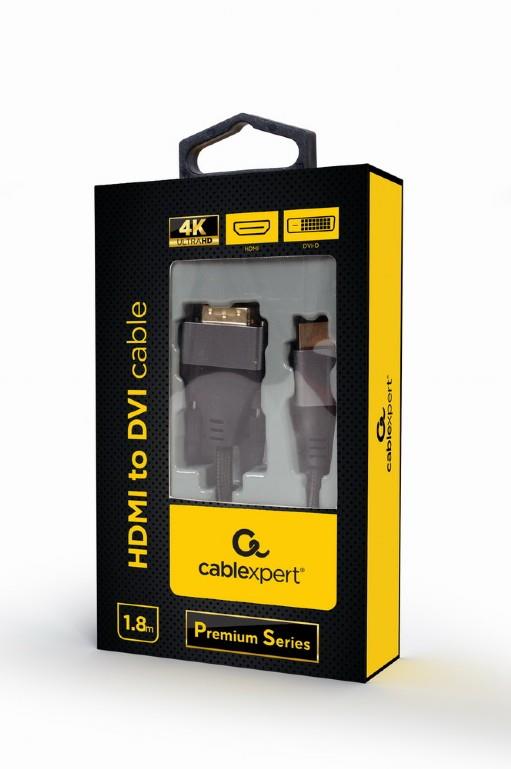 GEMBIRD CC-HDMI-DVI-4K-6 HDMI-DVI kaabel 1.8M