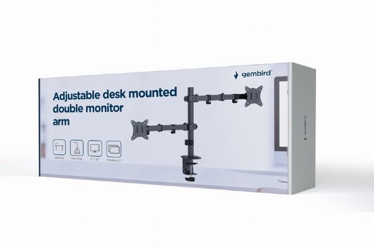 Gembird MA-D2-03 regulējams monitoru stiprinājuma rokas