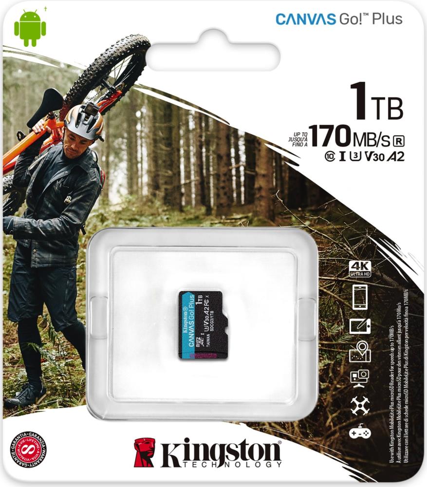 Kingston 1TB Micro SDXC UHS-I SDCG3/1TBSP Atmiņas Karte