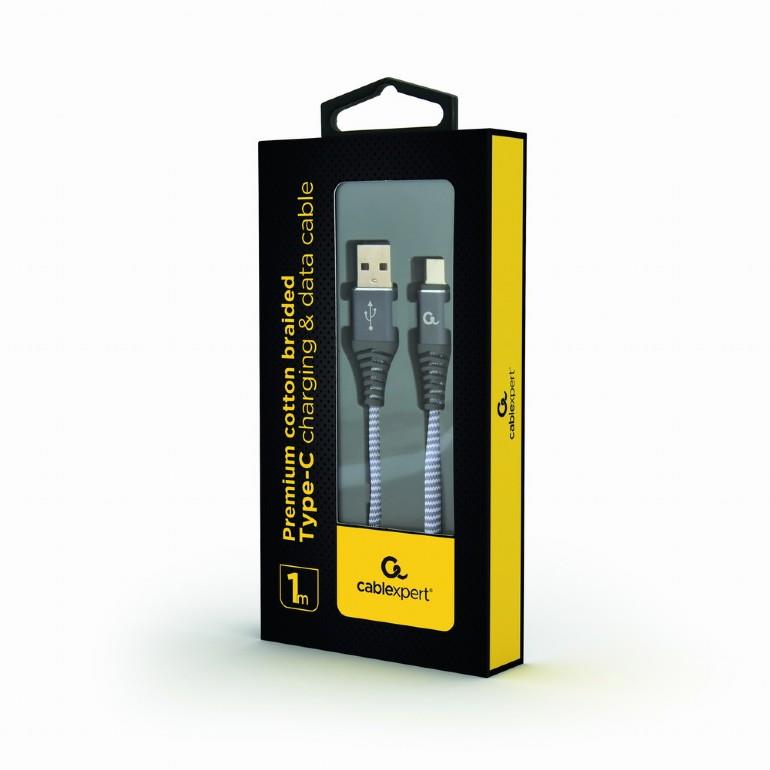 GEMBIRD CC-USB2B-AMCM-1M-WB2 USB-C Cable 1M Space Grey/White