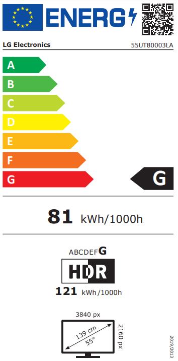 LG 55UT80003LA 55 collu 4K viedtelevizors ar webOS