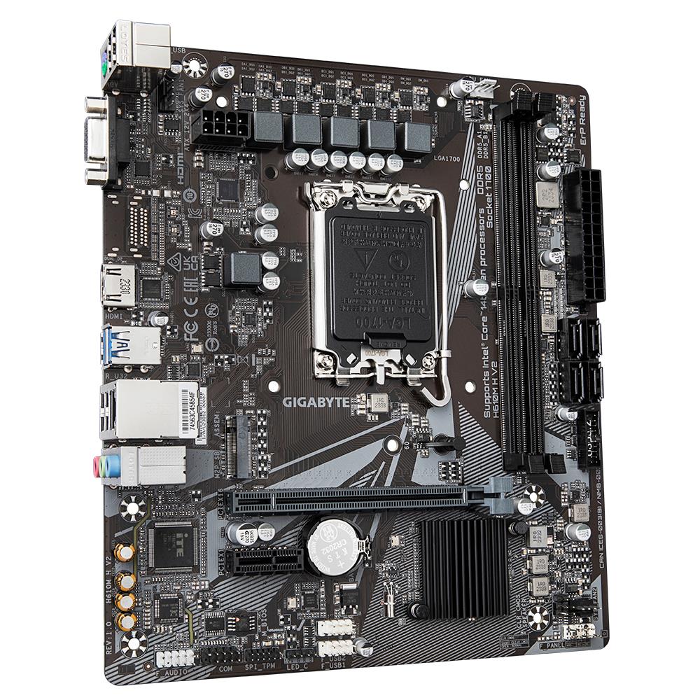 GIGABYTE H610MHV21.0 Intel H610 Micro-ATX DDR5 Emaplaat