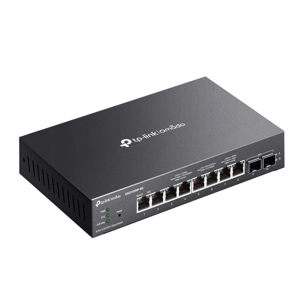 TP-LINK SG2210XMP-M2 8-портовый PoE+ коммутатор с 2 SFP+