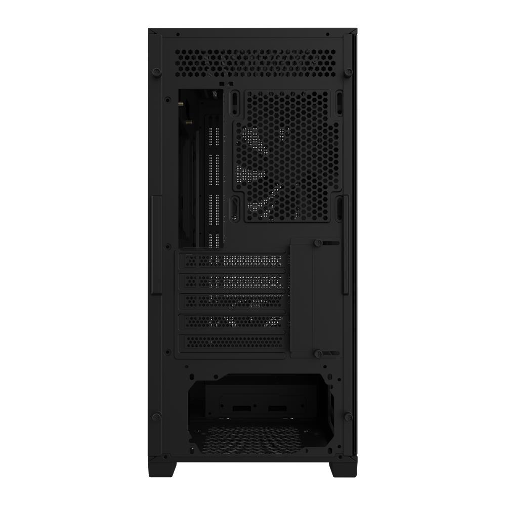 GIGABYTE GB-C102G Juodas MidiTower korpusas su permatomu skydeliu