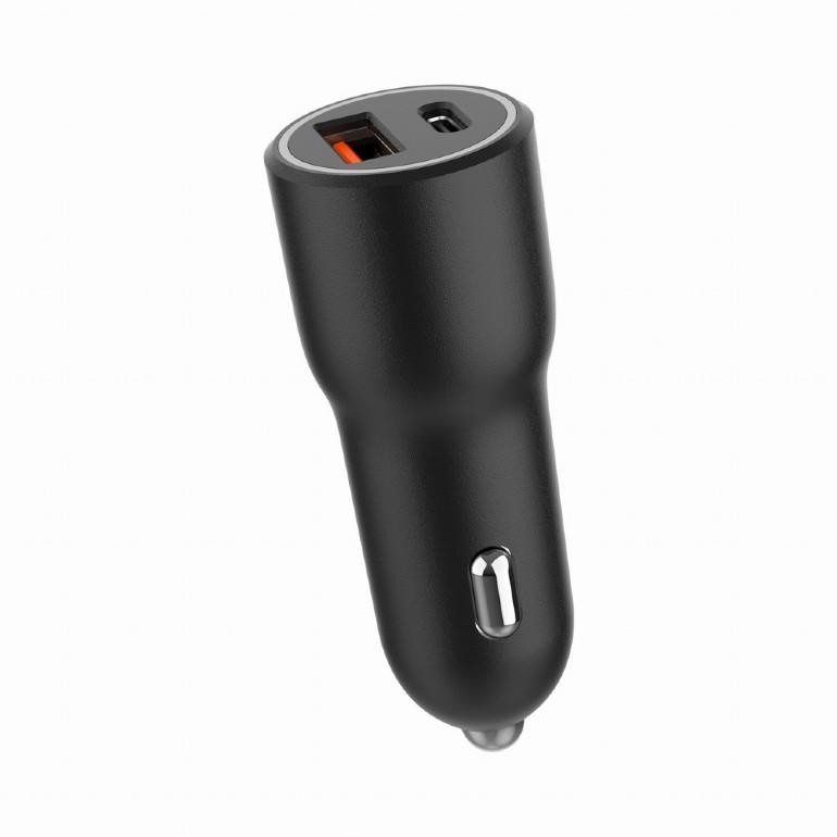 Gembird TA-UC-AC2PDQC38 automobilinis USB įkroviklis su dvigubu prievadu