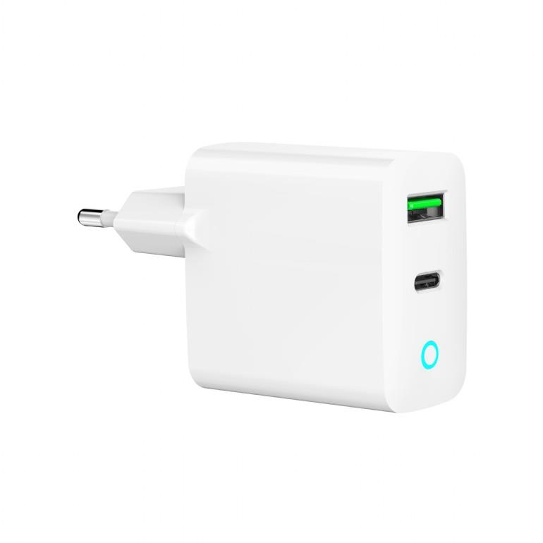 Gembird TA-UC-PDQC20L-W-01 Двухпортовое 20W USB Зарядное Устройство