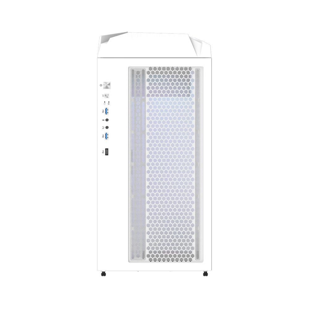 GIGABYTE C301GW V2 White Midi Tower Case with Transparent Panel