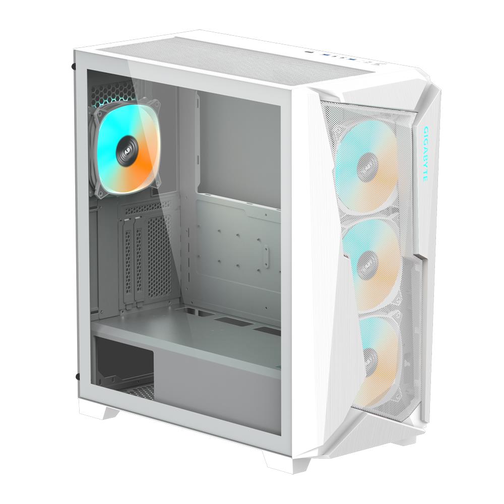 GIGABYTE C301GW V2 White Midi Tower Case with Transparent Panel