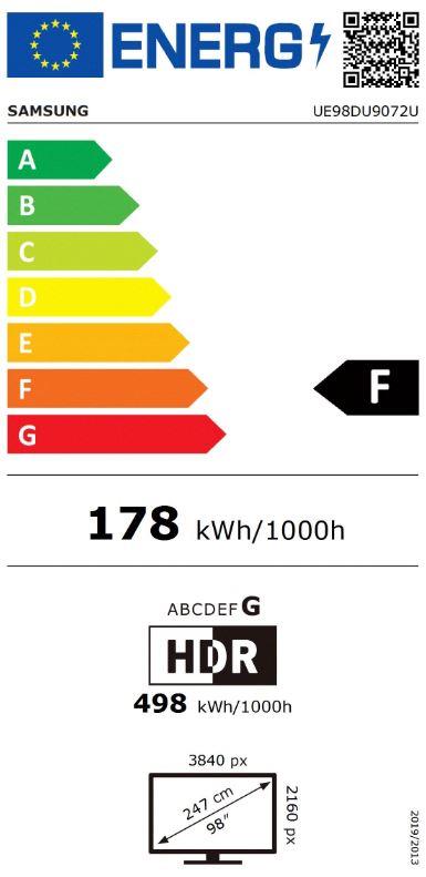 Samsung UE98DU9072UXXH 98" 4K išmanusis televizorius