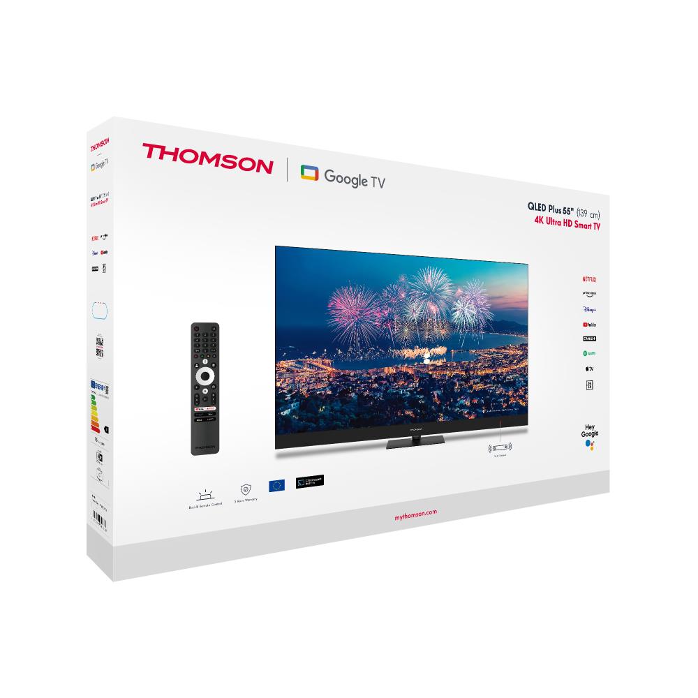 THOMSON 55QG6C14 55" 4K QLED Viedais Google TV Melns