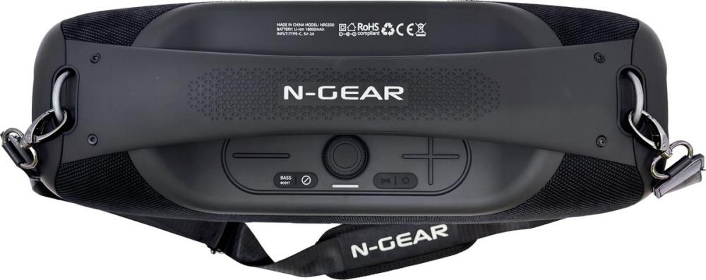 N-GEAR NRG500 Pārnēsājamais Bluetooth Skaļrunis Melns