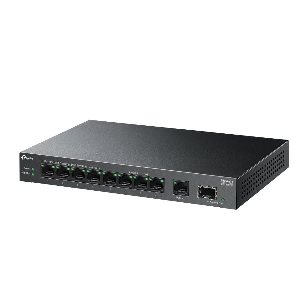 TP-LINK LS1210GP Гигабитный Коммутатор с PoE+