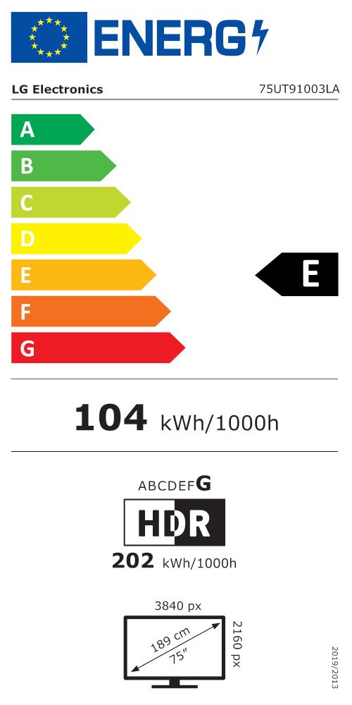 LG 75UT91003LA 75 colių 4K Išmanusis televizorius su webOS