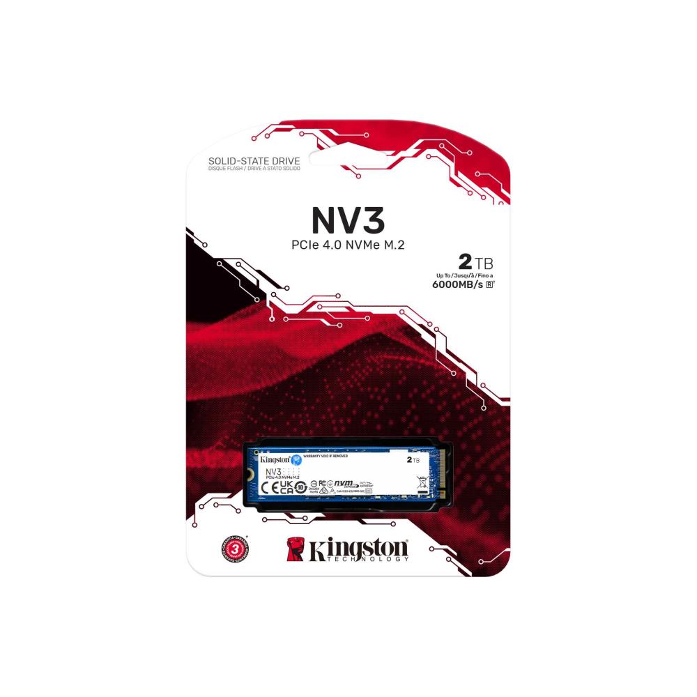 Kingston NV3 SSD 2TB M.2 PCIe NVMe 3D NAND SNV3S/2000G