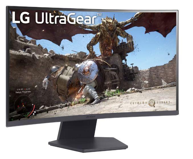 LG 27GS60QC-B 27" Izliektais Spēļu Monitors 180Hz Melns