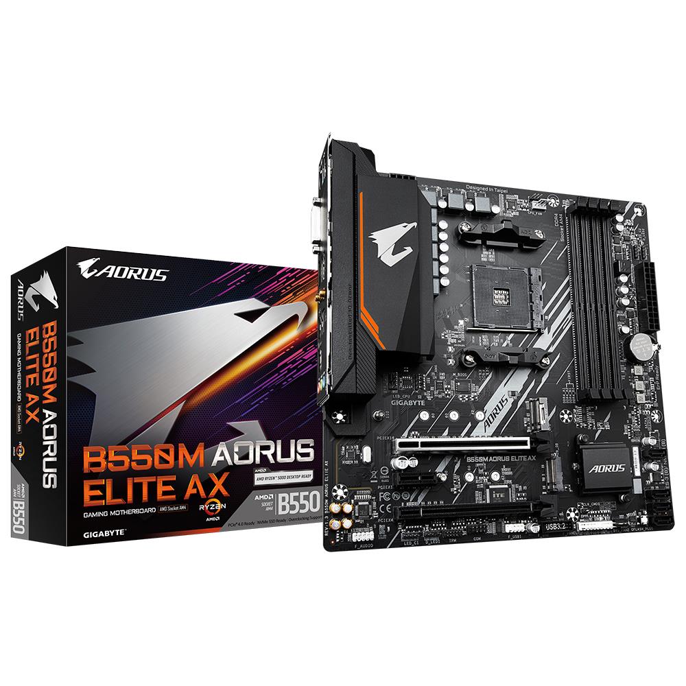 GIGABYTE B550MAORUSELITEAX1.3 AMD Micro-ATX pagrindinė plokštė