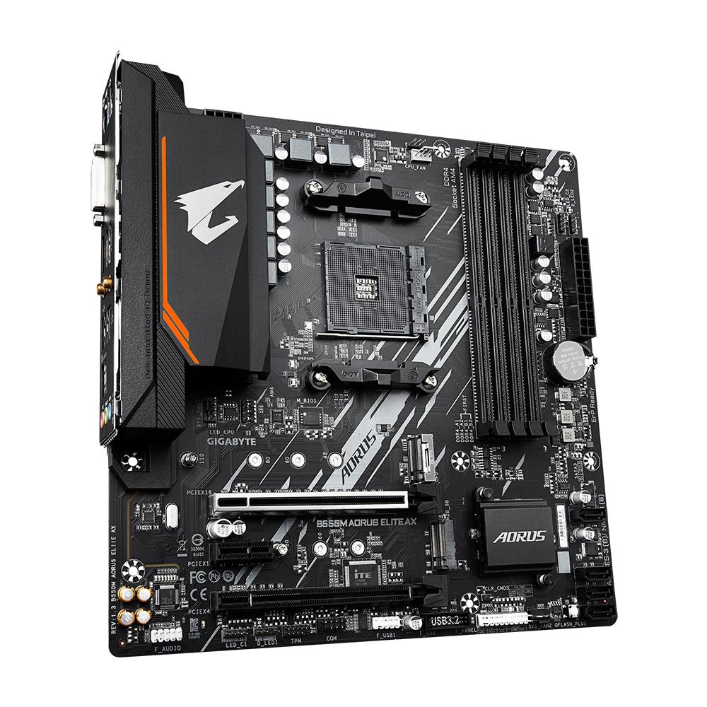 GIGABYTE B550MAORUSELITEAX1.3 AMD Micro-ATX pagrindinė plokštė