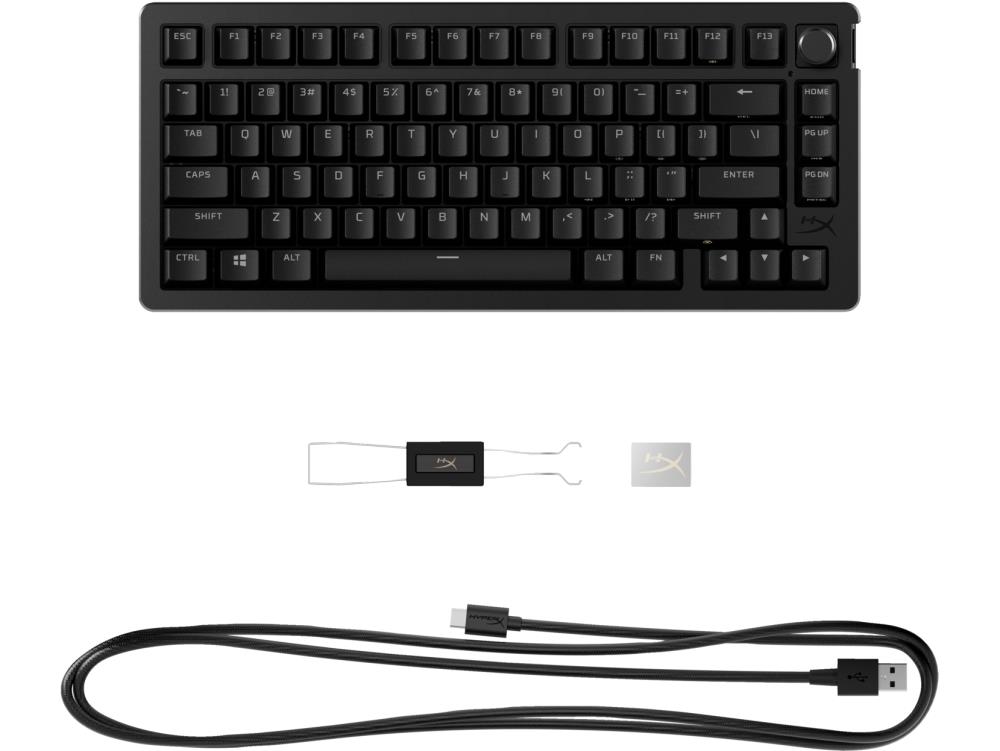 HyperX Alloy Rise 75 S Melna Tastatūra 7G7A4AA#ABA