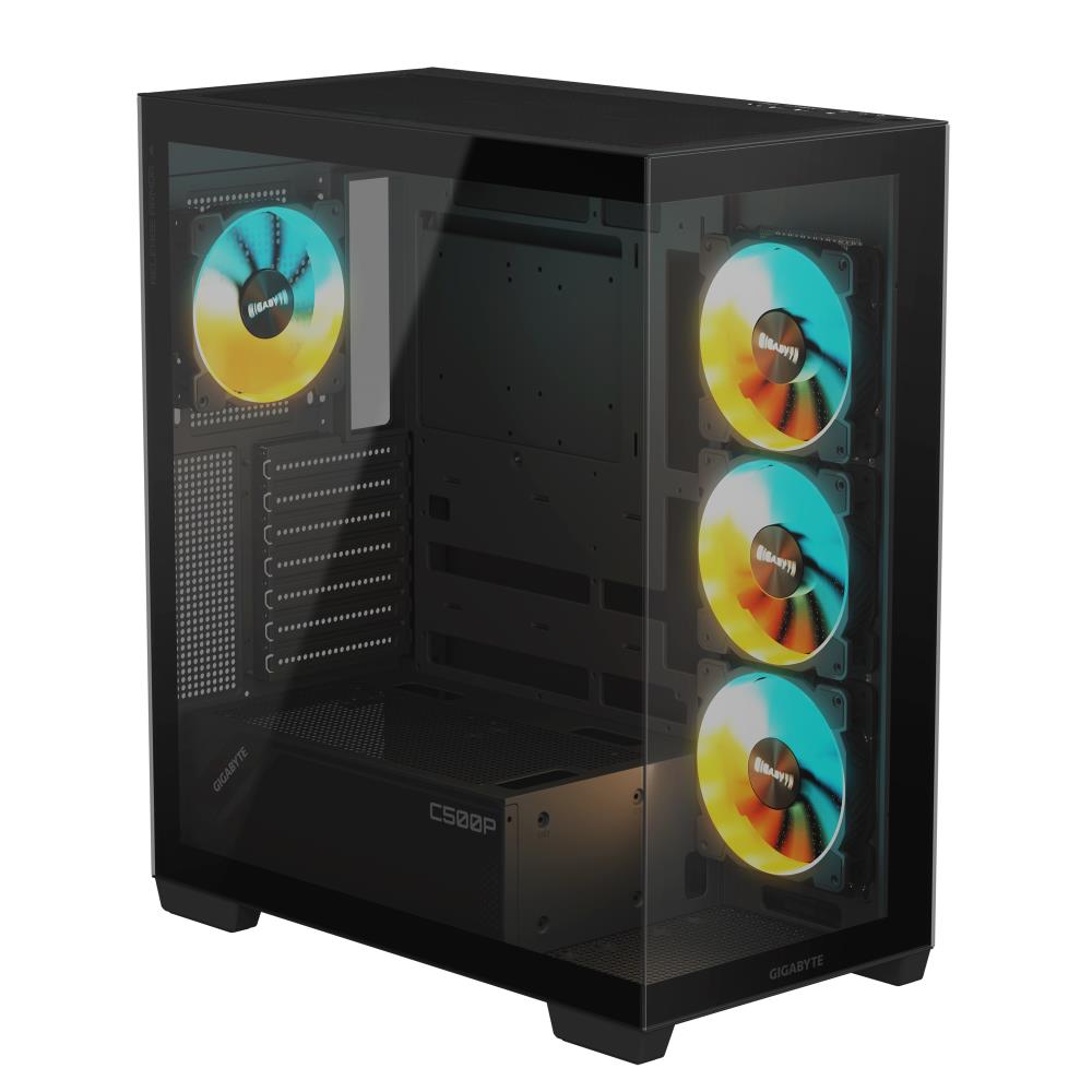 GIGABYTE GB-C500P ST Black Transparent Panel Case