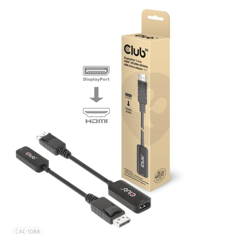 Club3D CAC-1088 DP uz HDMI aktīvs adapteris