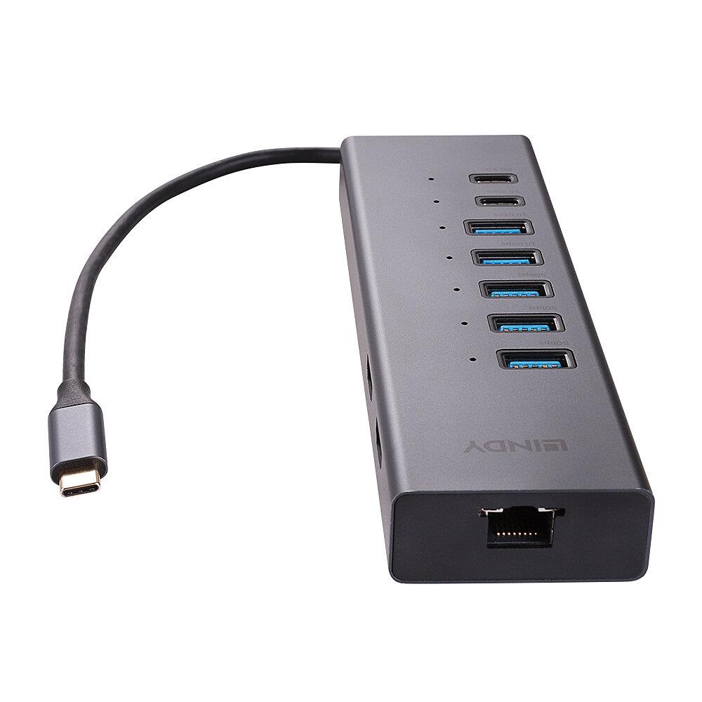 LINDY 43373 USB-C Dubultā I/O dokstacija