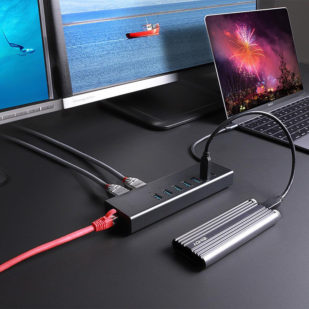 LINDY 43373 USB-C Dubultā I/O dokstacija