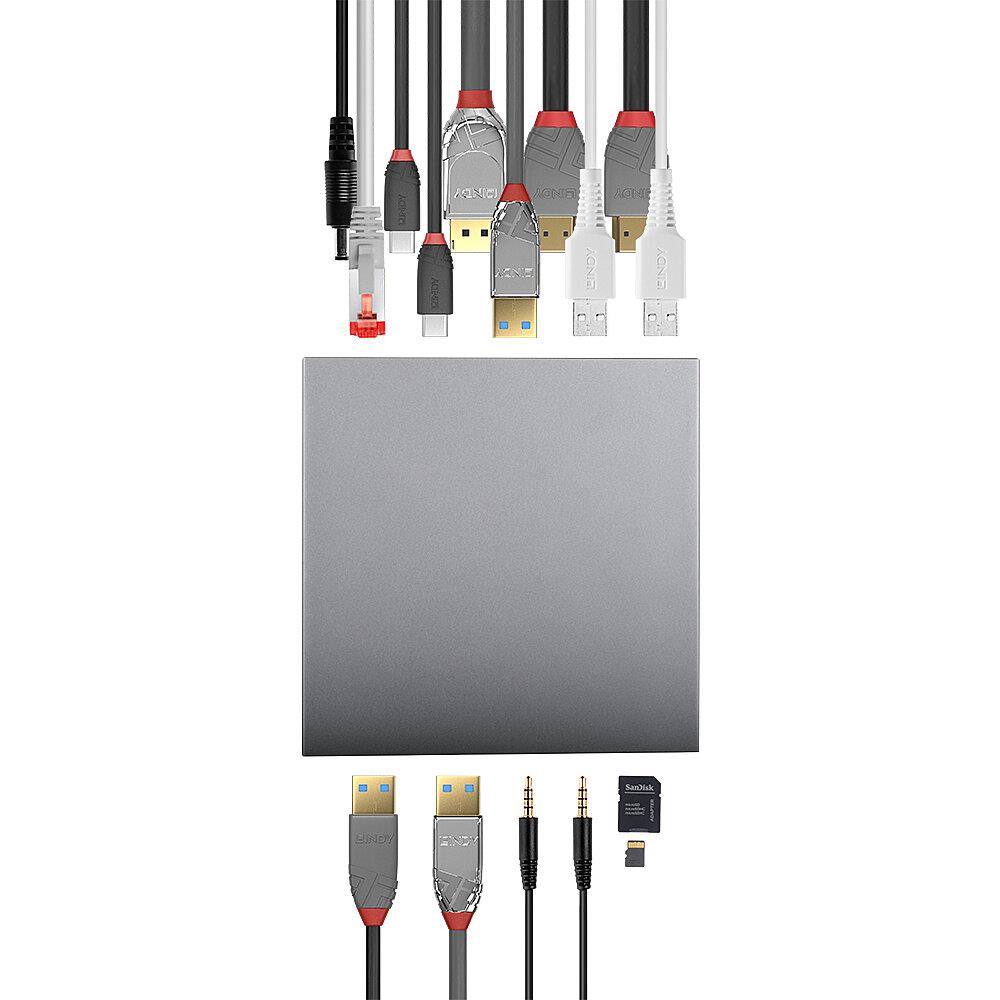 LINDY DST-PRO 101 43378 USB-C Dokošanas stacija