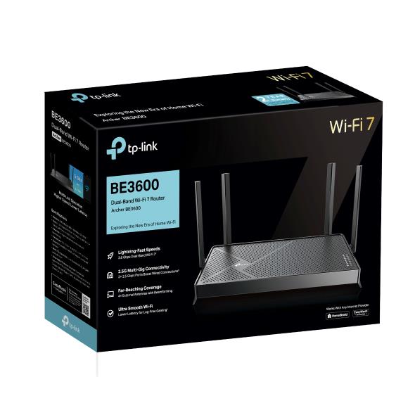 WRL ROUTER 3600MBPS WI-FI 7/DUAL ARCHER BE3600 TP-LINK