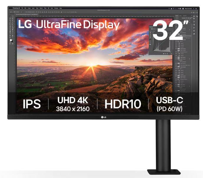 LG 32UN880K-B 32" IPS Monitor with Ergonomic Design