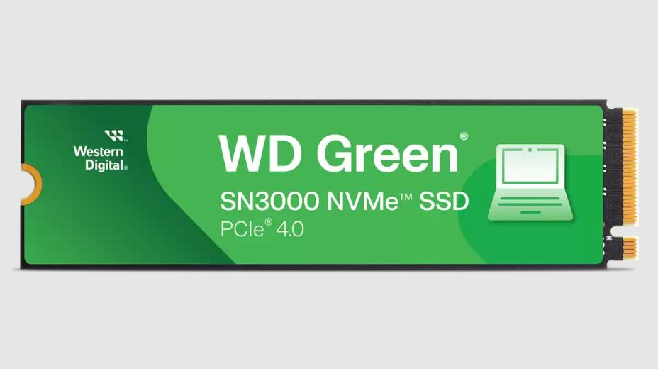 Western Digital SN3000 500GB SSD NVMe PCIe G4 Green