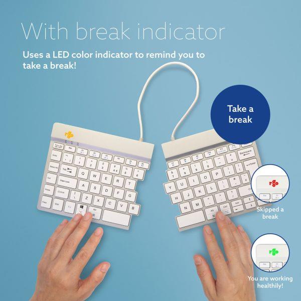 R-GO Tools RGOSBUKWLWH Разделённая Эргономичная Клавиатура Белая