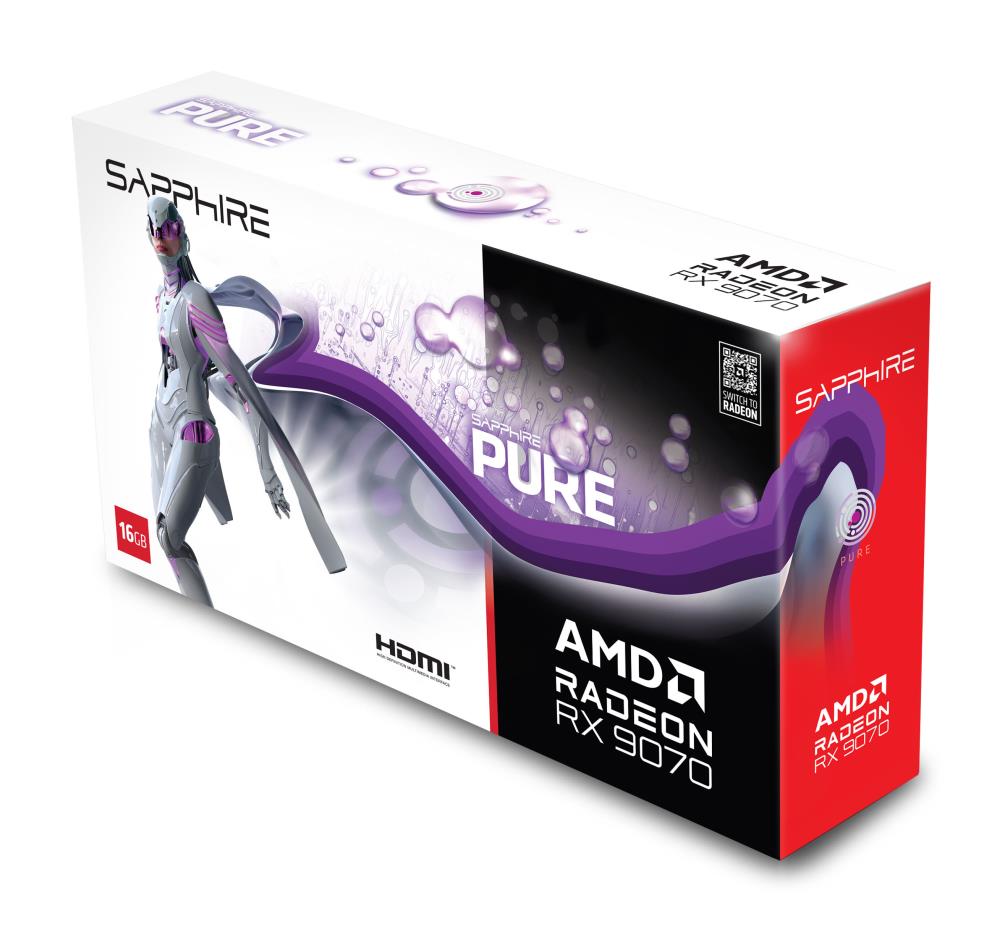 SAPPHIRE VGA PCIE16 RX9070 16GB GDDR6 Graphics Card