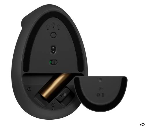 Logitech 910-006474 Vertikaalne Juhtmeta Hiir Must