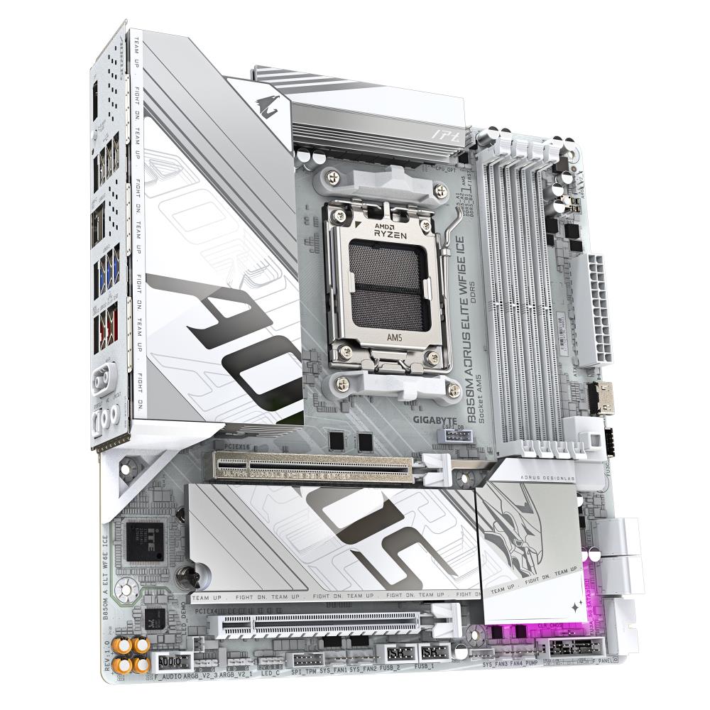 Mainboard|GIGABYTE|SAM5|Micro-ATX|Memory DDR5|Memory slots 4|1xPCI-Express 3.0 16x|1xPCI-Express 5.0 16x|2xM.2|1xHDMI|1xDisplayPort|4xUSB 2.0|7xUSB 3.2|2xUSB-C|1xOptical S/PDIF|1xRJ45|2xAudio port|B850MAELTWF6EICE