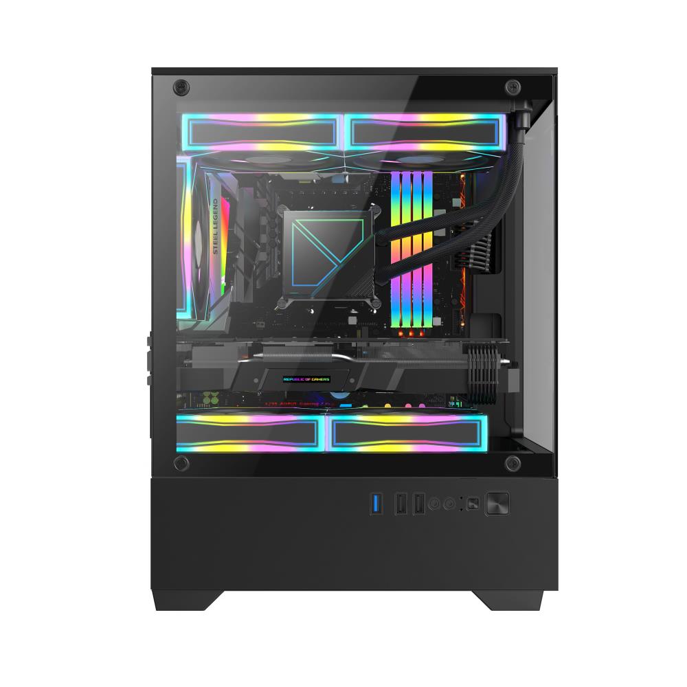 Golden Tiger Raider SL-2 Mini Tower su permatoma panele