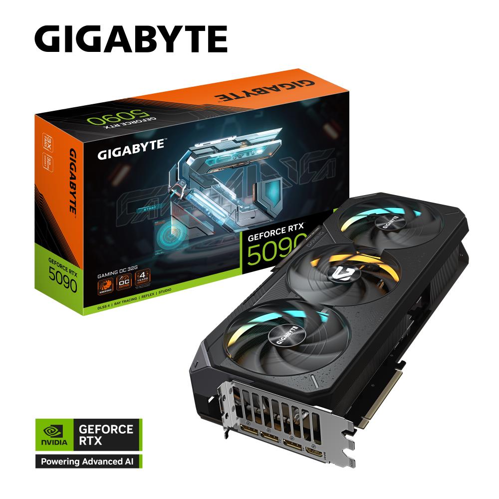 Graphics Card|GIGABYTE|NVIDIA GeForce RTX 5090|32 GB|GDDR7|512 bit|PCIE 5.0 16x|GPU 2550 MHz|Dual Slot Fansink|1xHDMI|3xDisplayPort|GV-N5090GAMINGOC-32GD