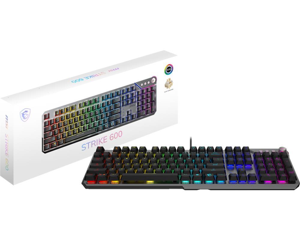 KEYBOARD GAMING BLACK US/STRIKE 600 SILENT MSI
