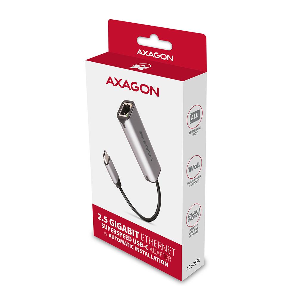 AXAGON ADE-25RC USB-C 2.5G Tinklo Adapteris