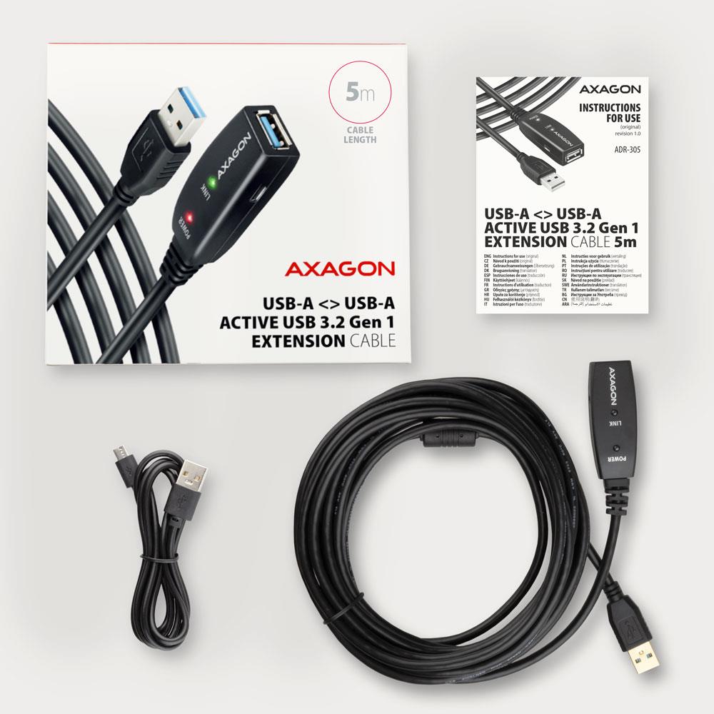 AXAGON ADR-305 5M USB 3.2 Aktiivne Pikenduskaabel