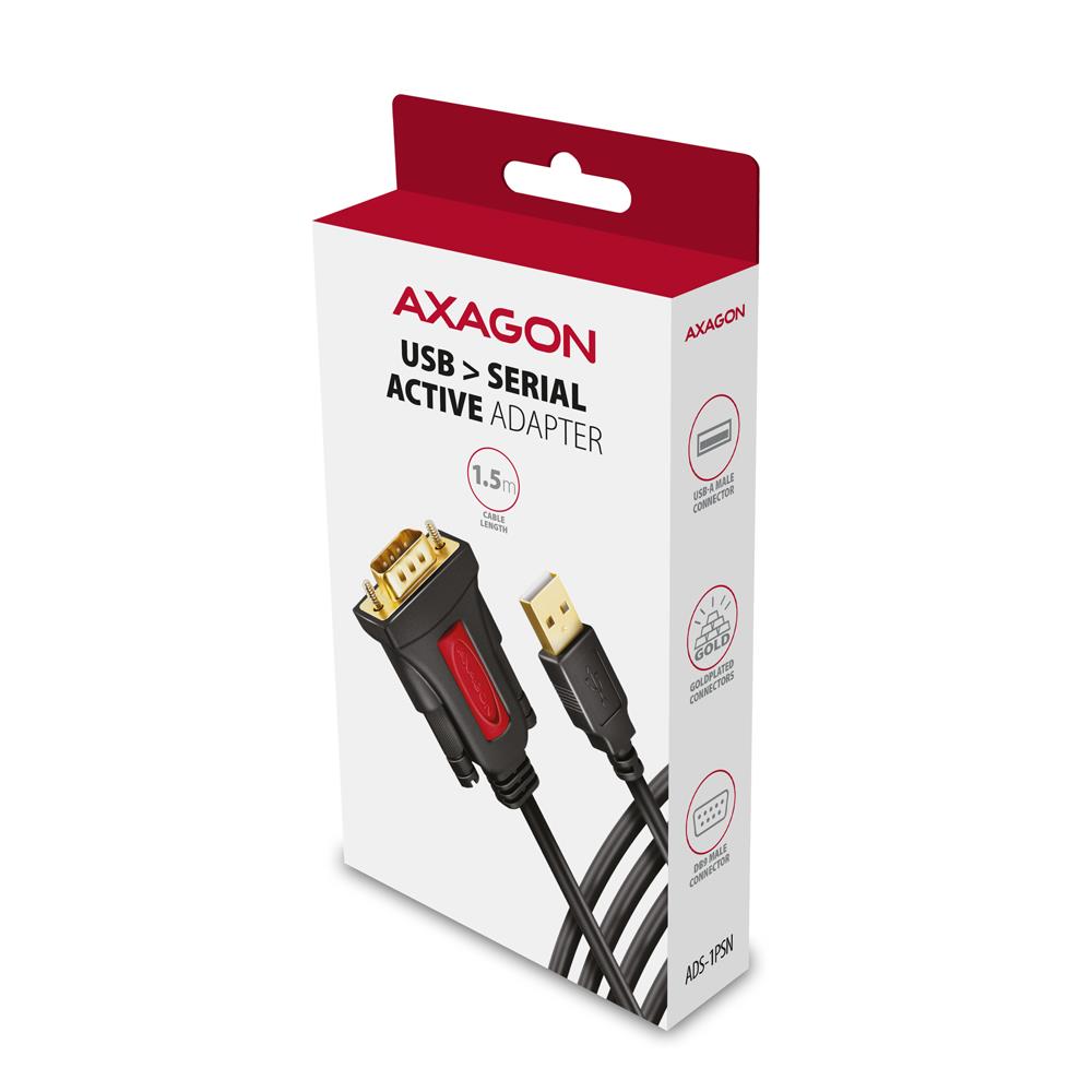 AXAGON ADS-1PSN USB2.0 RS-232 DB9 kaabel 1.5M