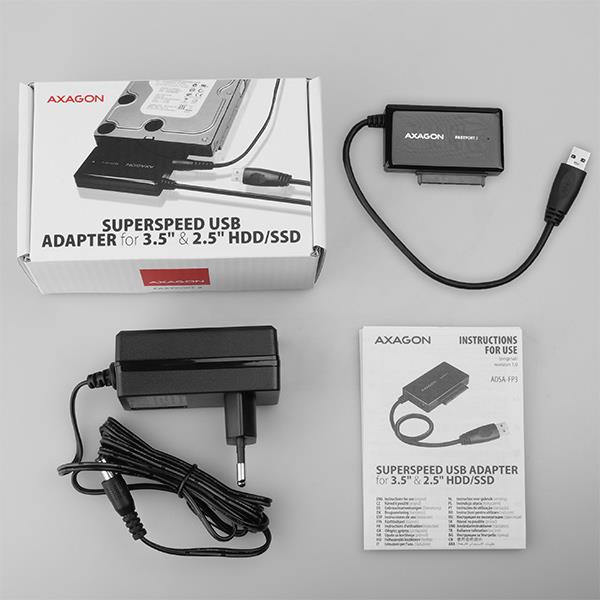 AXAGON ADSA-FP3 USB 3.0 to SATA SSD Adapter 0.2M