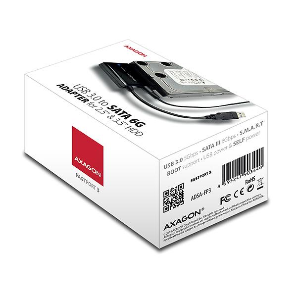AXAGON ADSA-FP3 USB 3.0 to SATA SSD Adapter 0.2M