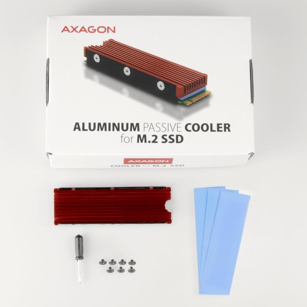 AXAGON CLR-M2 SSD dzesētāja efektīva siltuma izkliedēšana