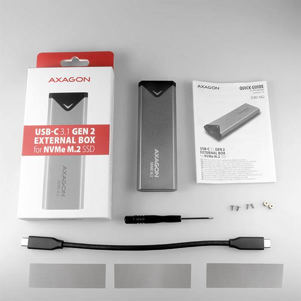 AXAGON EEM2-UG2 SSD Talpykla M.2 NVMe USB-C