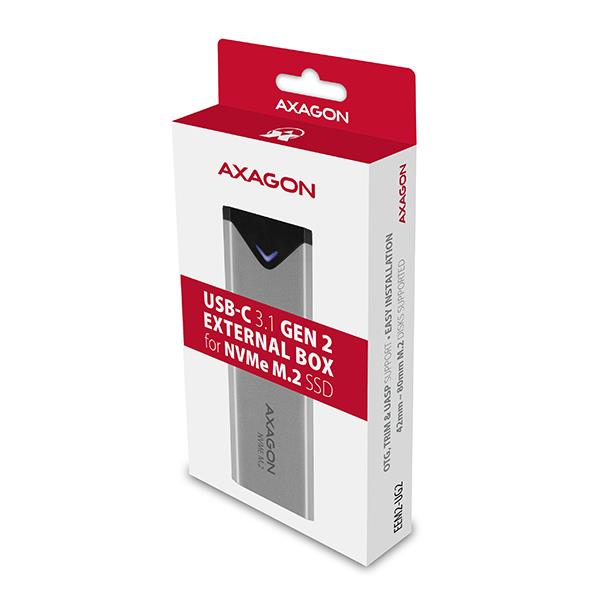 AXAGON EEM2-UG2 SSD Talpykla M.2 NVMe USB-C