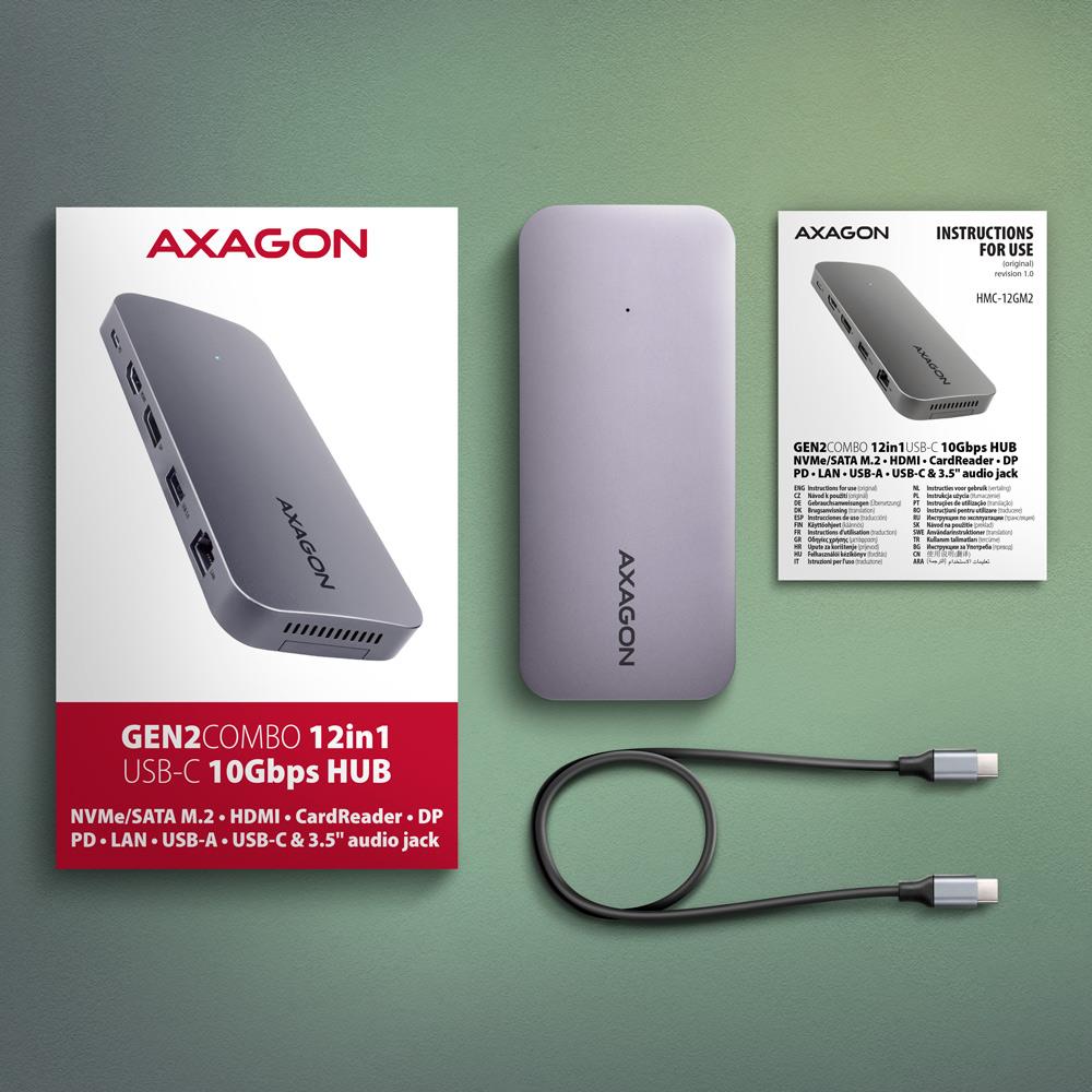 AXAGON HMC-12GM2 12in1 Dokavimo Stotis