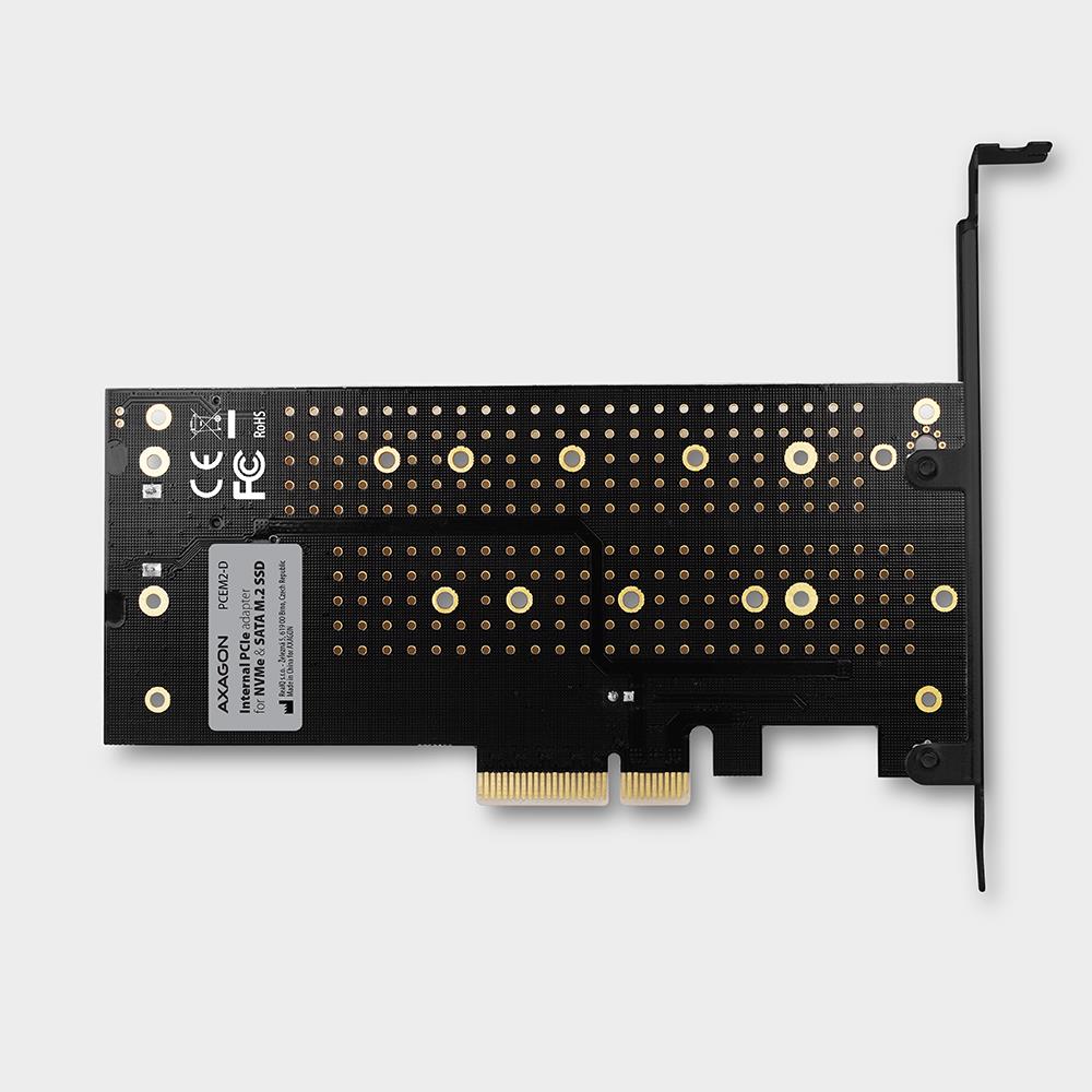 AXAGON PCEM2-D SSD Adapteris NVMe SATA M.2