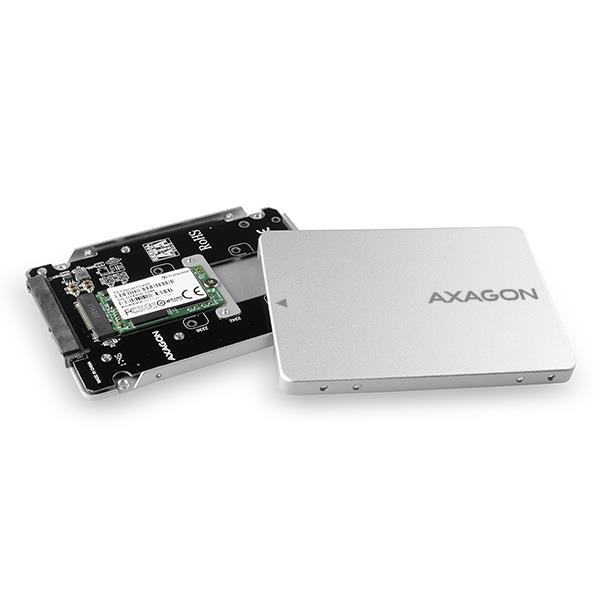 Axagon RSS-M2SD Sidabrinė SSD Laikiklio Dėžė 2.5"