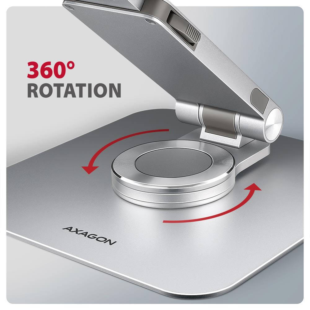 AXAGON NB ACC Stand 10-17 Rotating Aluminum Stand